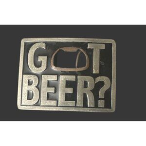 Got Beer? Vintage Bergamot‎ Belt Buckle G259 Made In USA